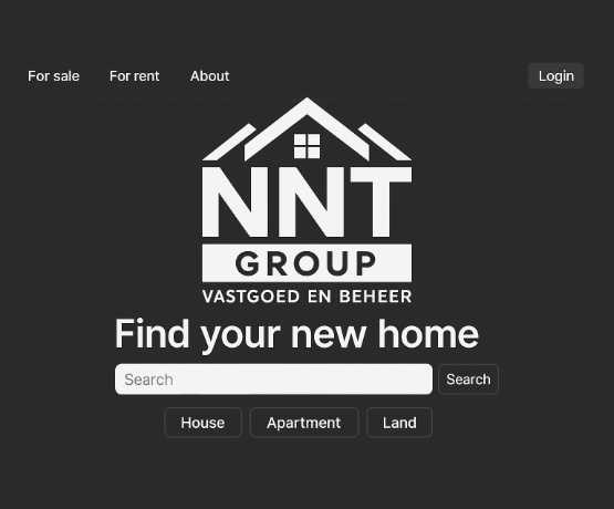 NNT Group property listing platform showcasing real estate options with detailed property information and interactive search features.